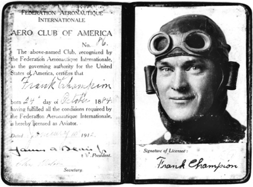 Frank Champion Pilot's License